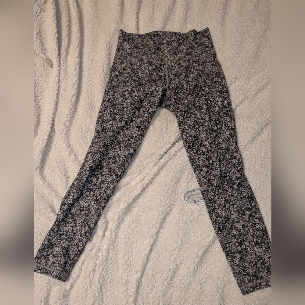Athleta Black and White Patterned Leggings